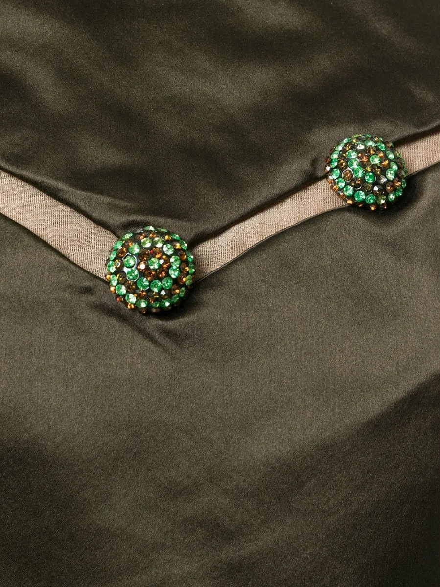 1960's Brown Haute Couture Dress