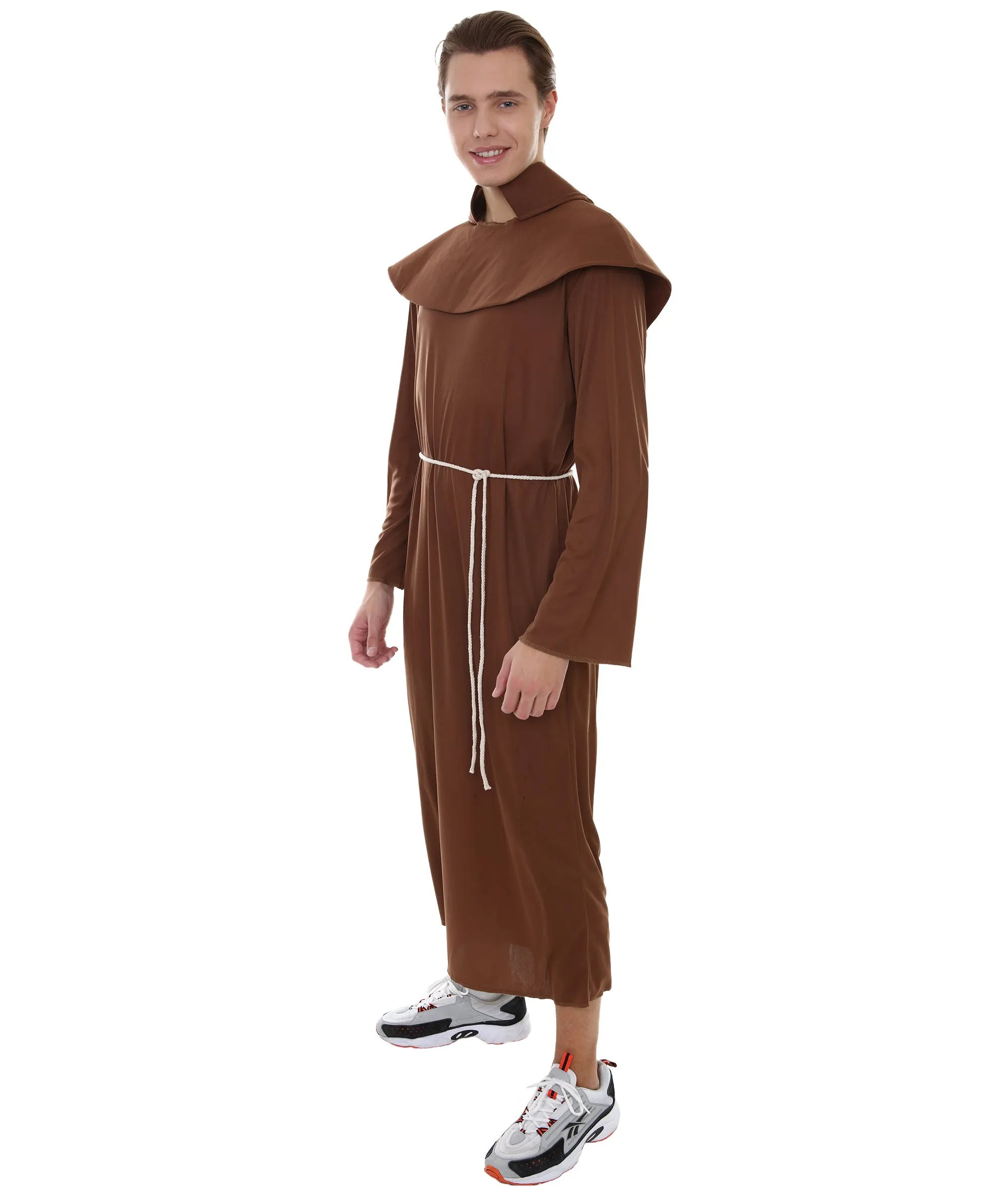 Adult Men's Monk Religious Costume | Brown Cosplay Costume