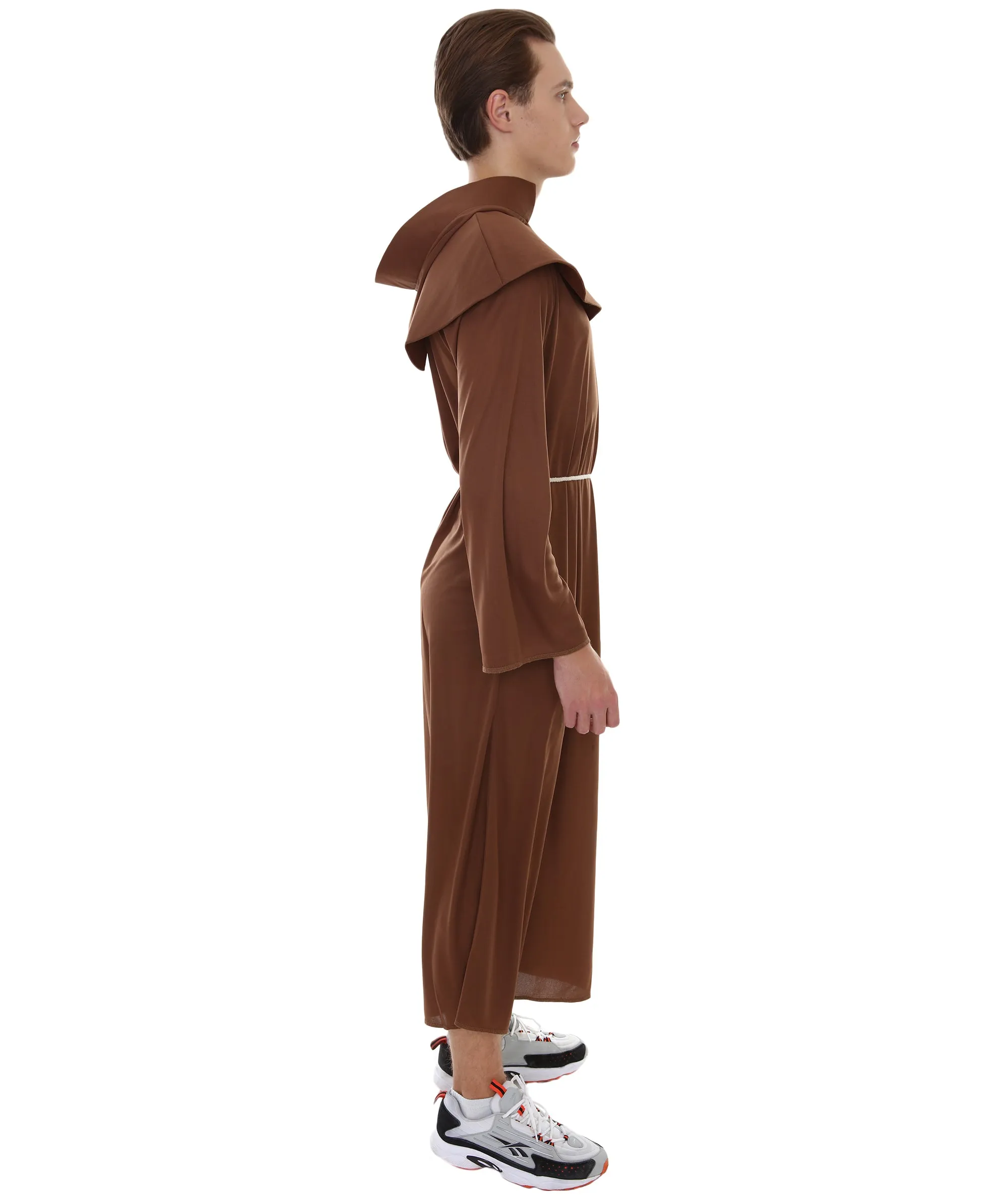 Adult Men's Monk Religious Costume | Brown Cosplay Costume