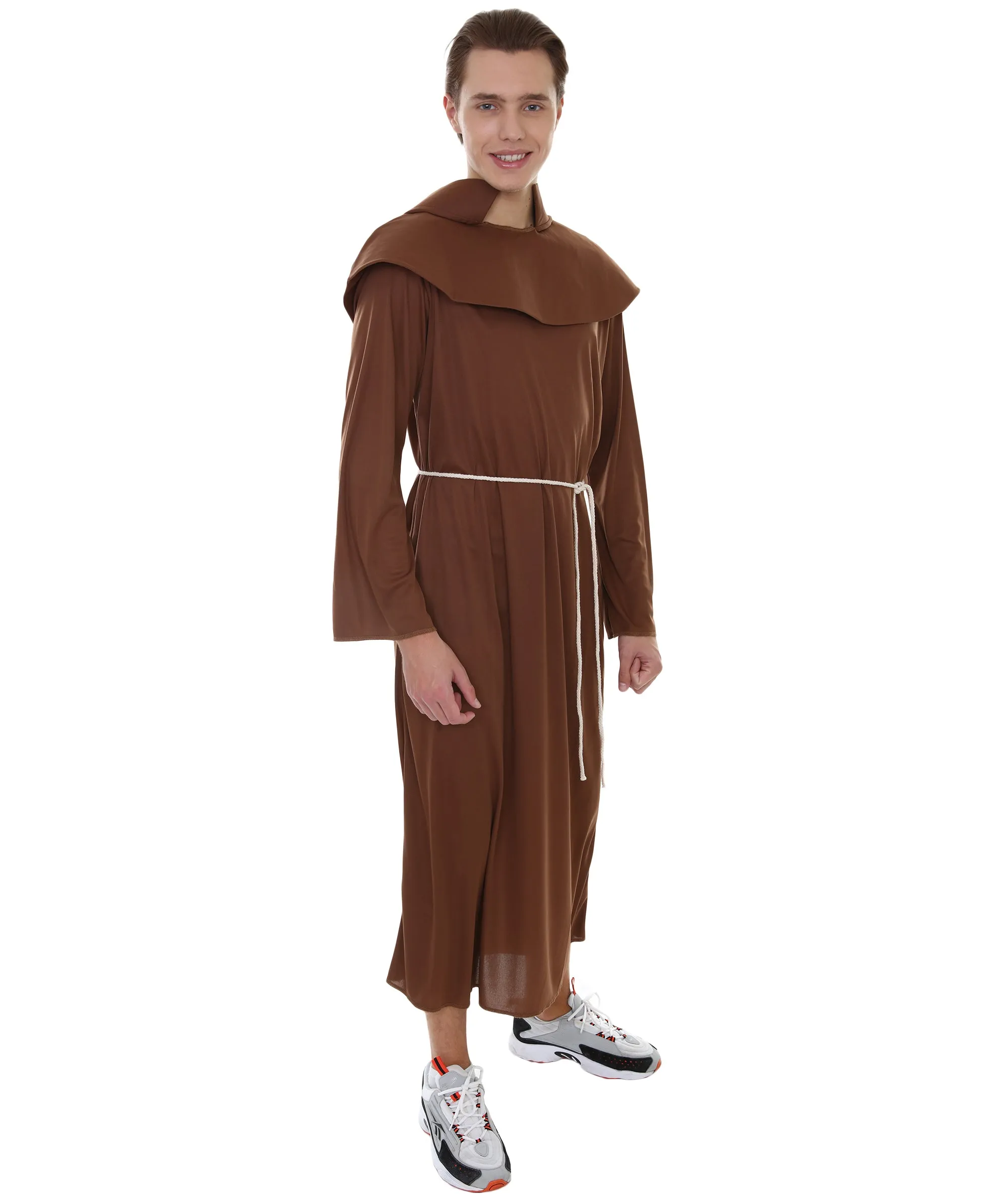 Adult Men's Monk Religious Costume | Brown Cosplay Costume