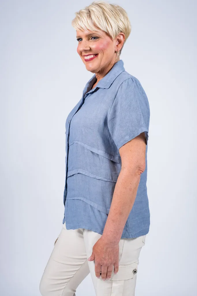 Alorah Darted Button Down Shirt (BSS186)