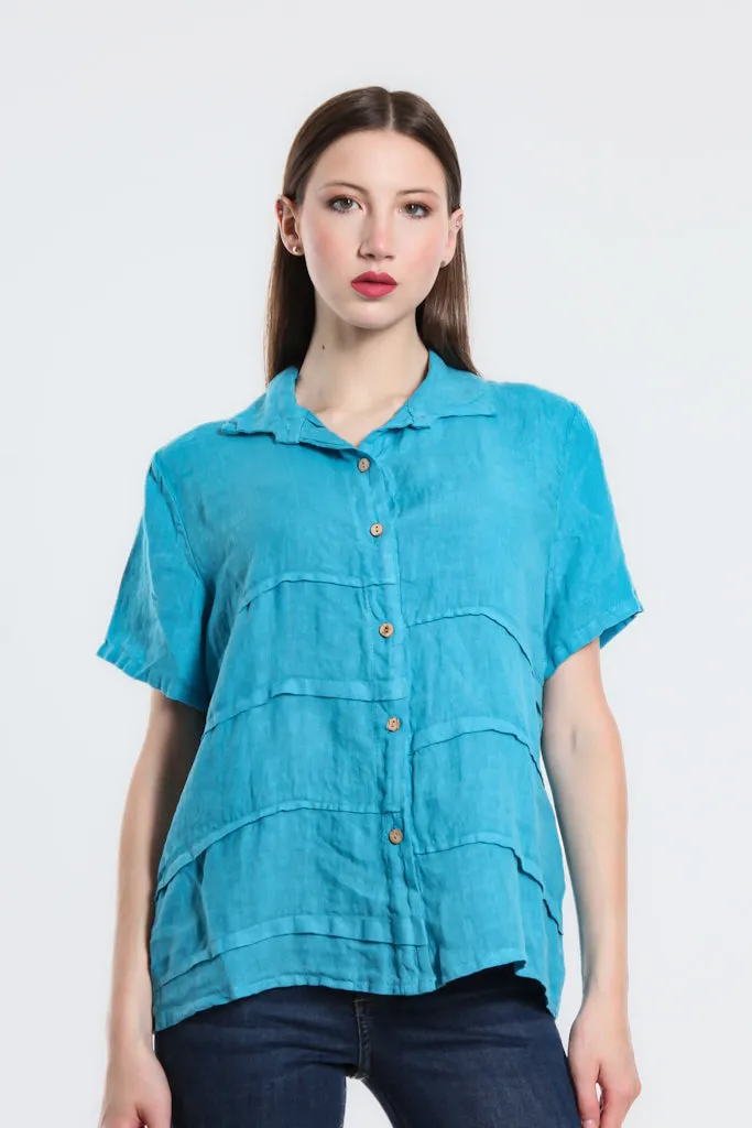 Alorah Darted Button Down Shirt (BSS186)