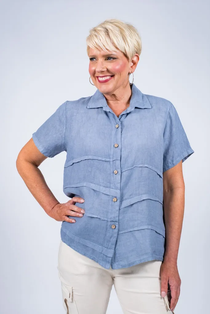 Alorah Darted Button Down Shirt (BSS186)
