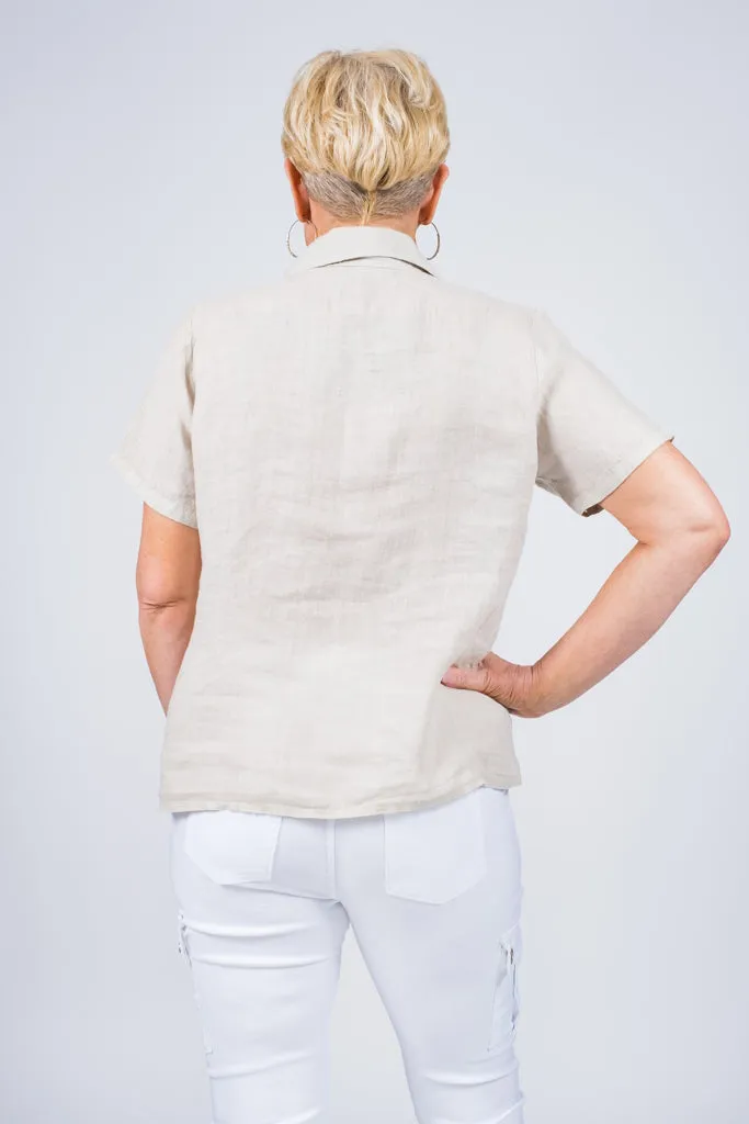 Alorah Darted Button Down Shirt (BSS186)