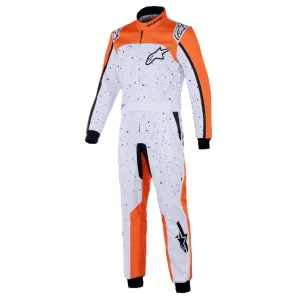 ALPINESTARS 3350125-2005-44 Suit for Karting KMX-9 V3, White / Orange / Black, Size 44