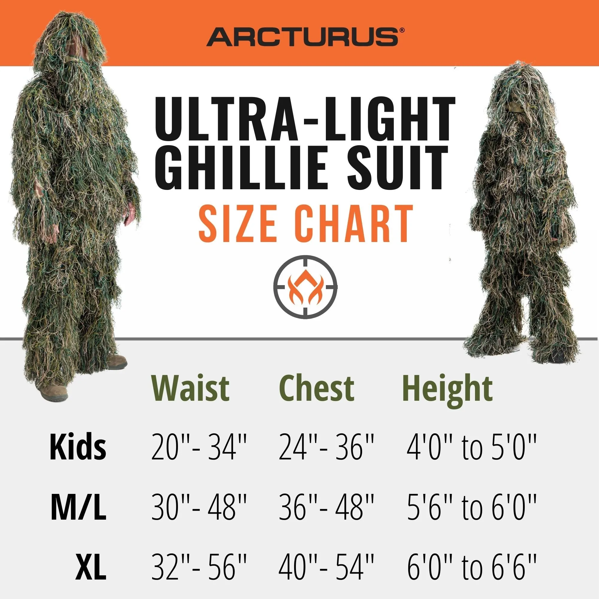 Arcturus Ultra-Lite Woodland Ghillie Suit - Kids