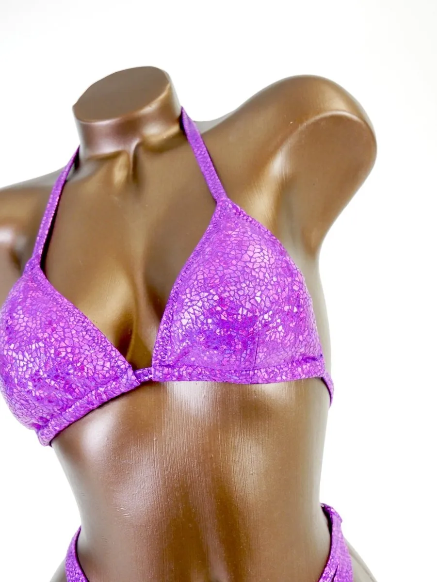 Asymmetrical Purple Avatar Posing Suit