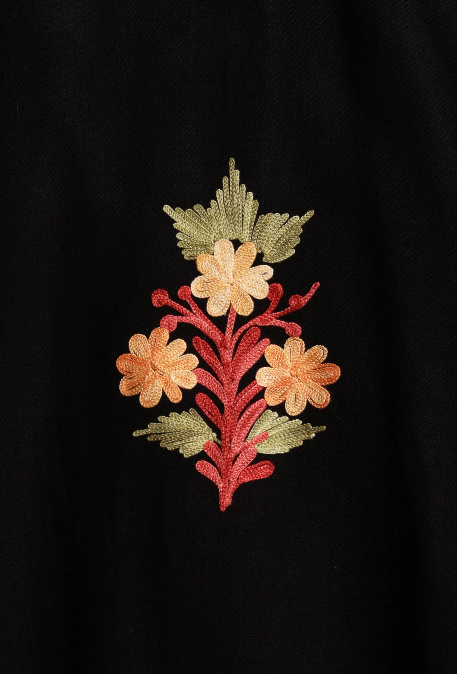 Black Magic Aari Embroidered Kashmiri Phiran-Free Size