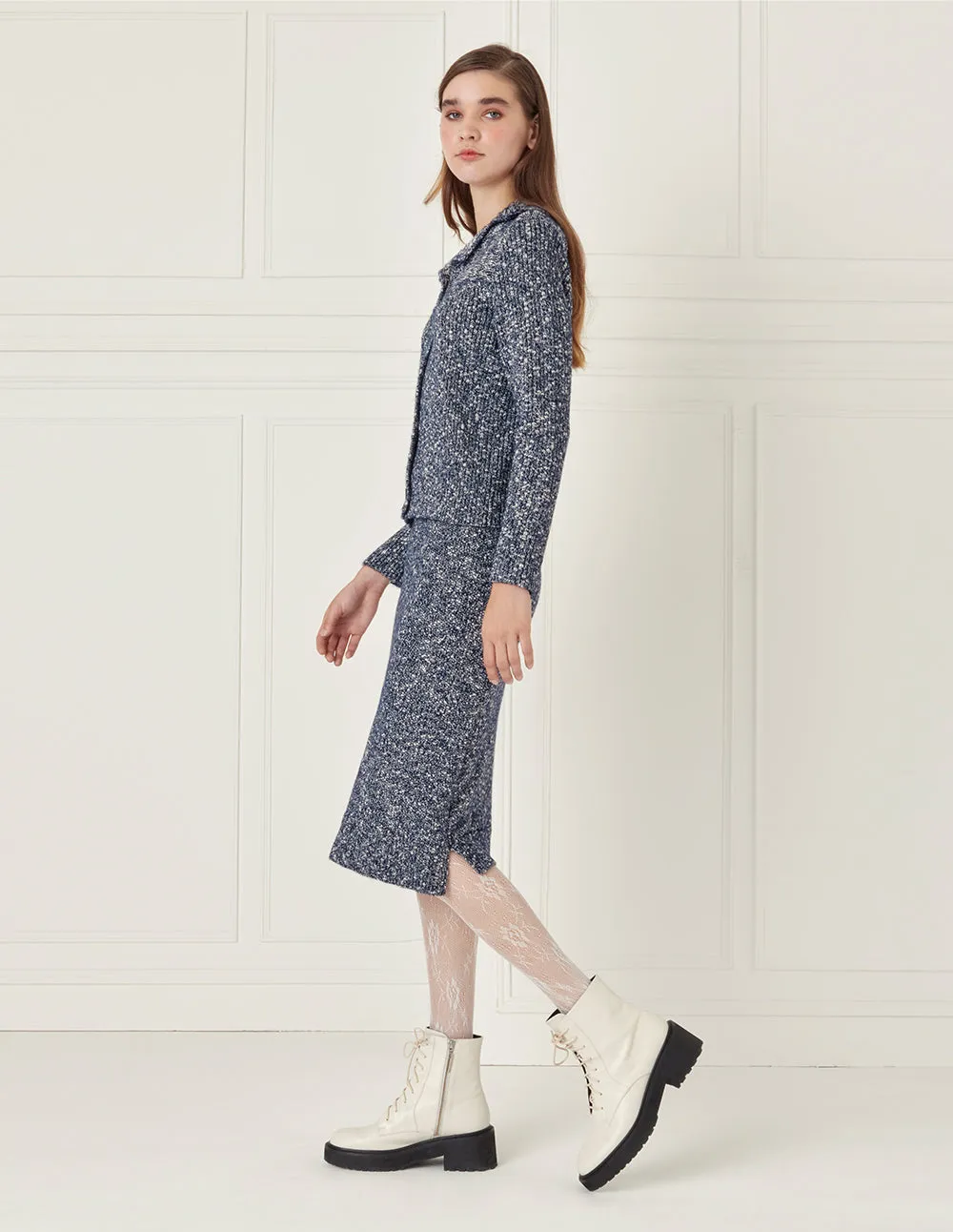 BORA AKSU Wool tweed vintage skirt