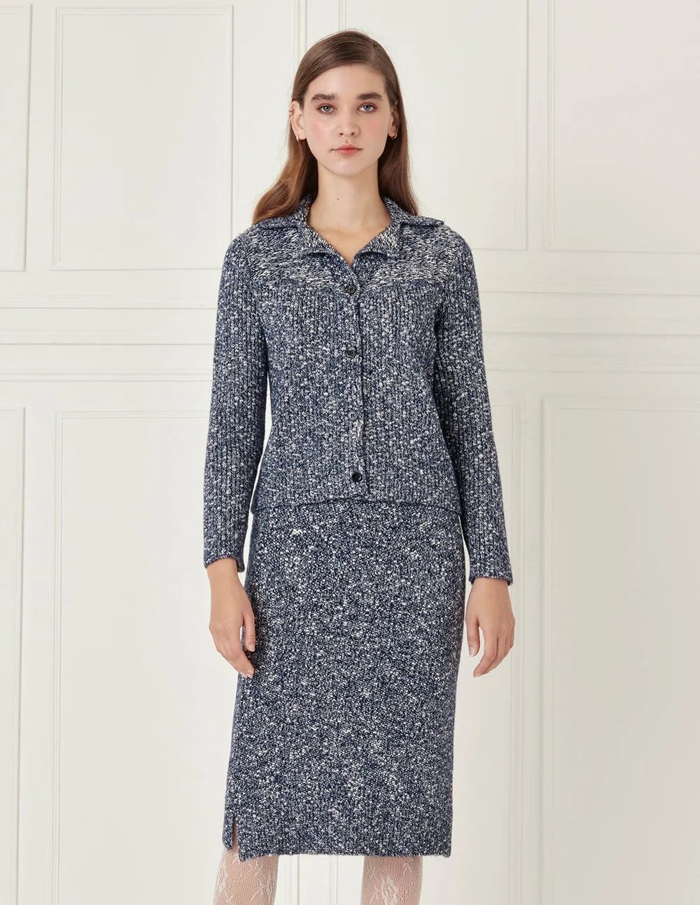 BORA AKSU Wool tweed vintage skirt