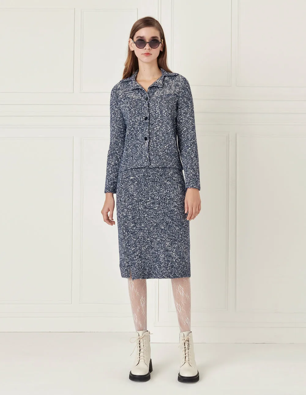 BORA AKSU Wool tweed vintage skirt