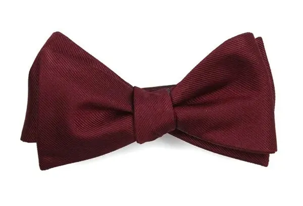 Burgundy Grosgrain Solid Bow Tie
