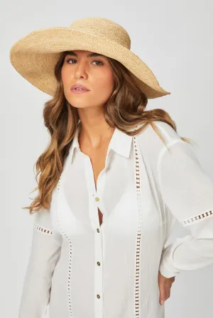 Cape Elizabeth Raffia Wide Brim Hat