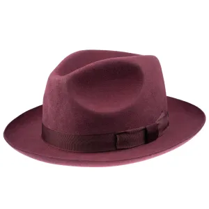 CHRISTYS' Chepstow Wool Felt Fedora Hat - Maroon