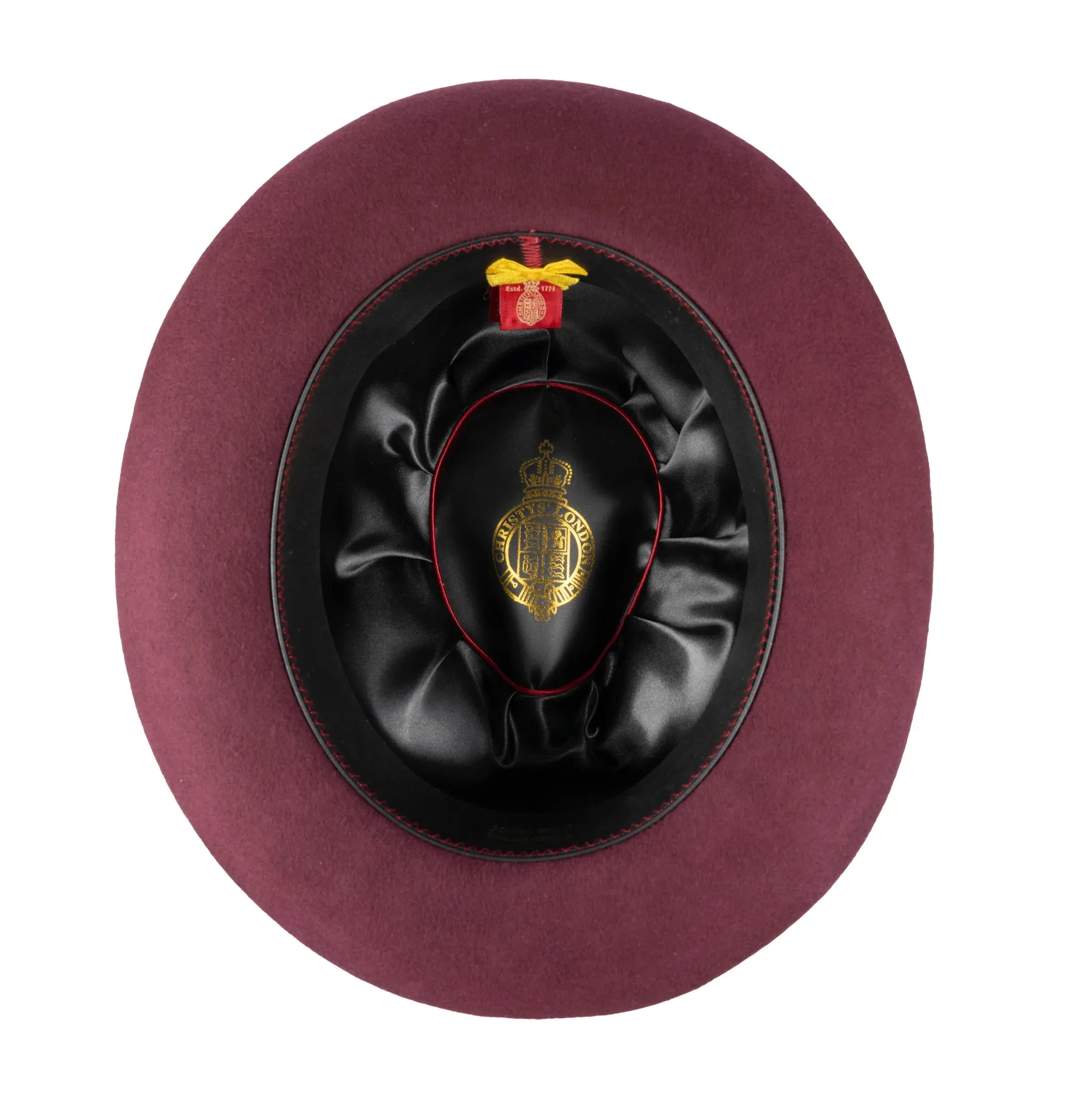 CHRISTYS' Chepstow Wool Felt Fedora Hat - Maroon