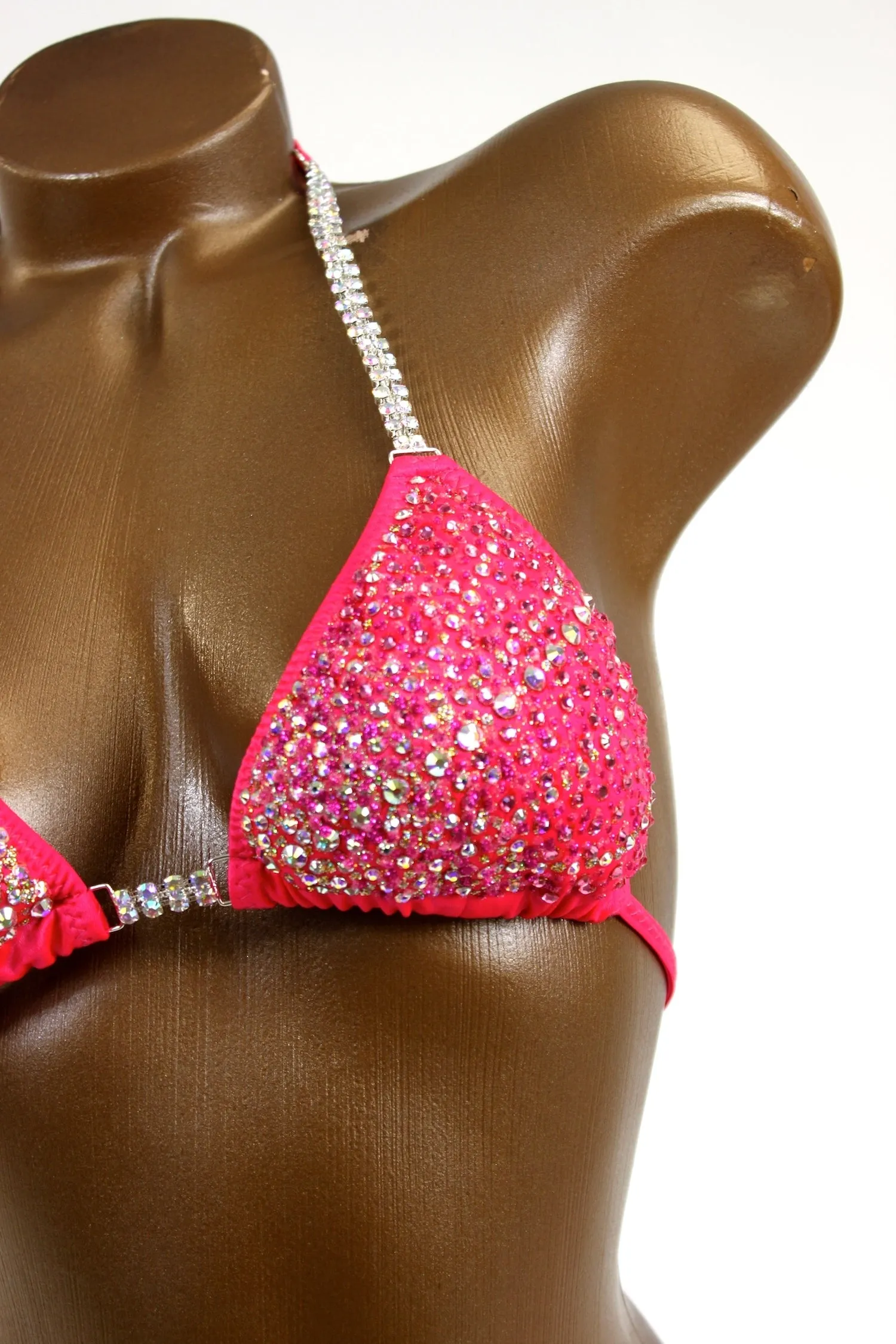 Coral Metallic Crystal AB Bikini Suit