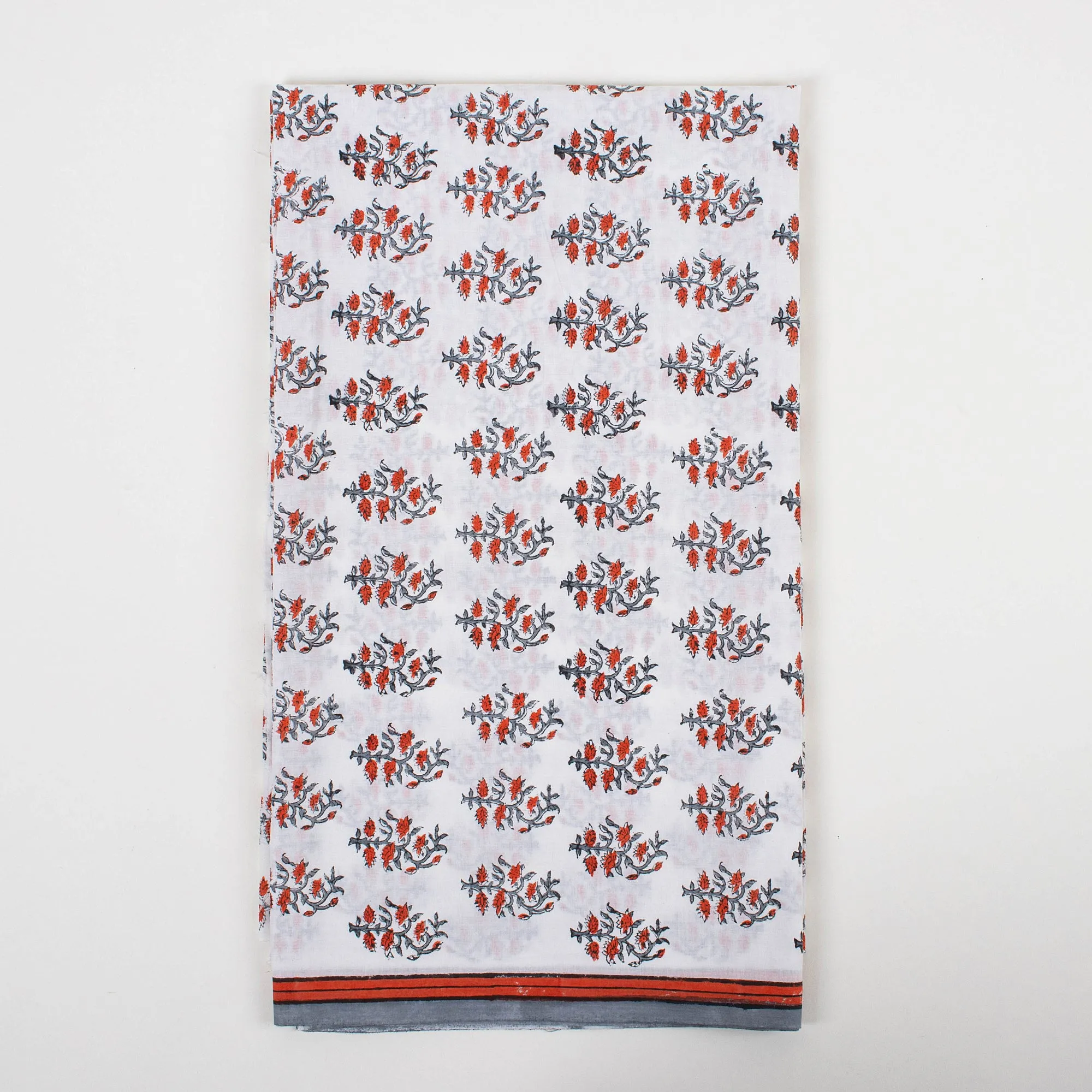 Cotton Block Printed Suit With Chanderi Dupatta