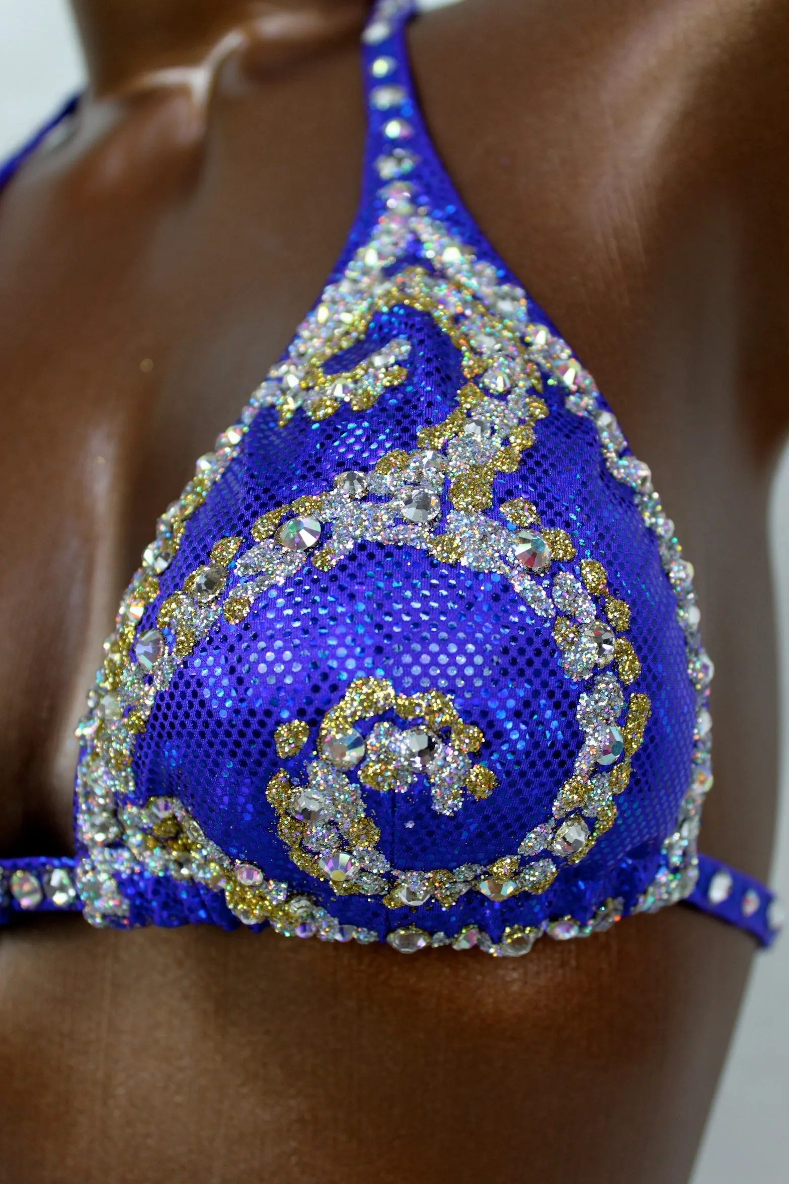 Deep Periwinkle Two-Piece Figure Competition Suit