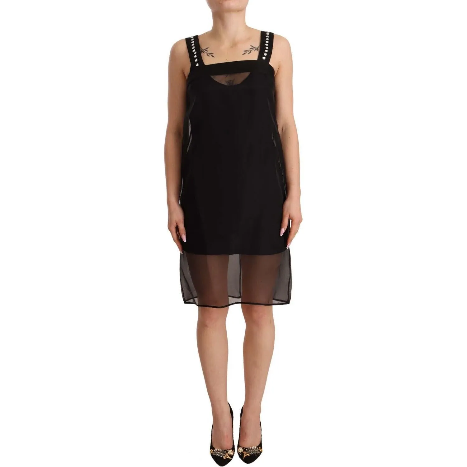 Dolce & Gabbana Elegant Sheath Mini Dress with Crystals