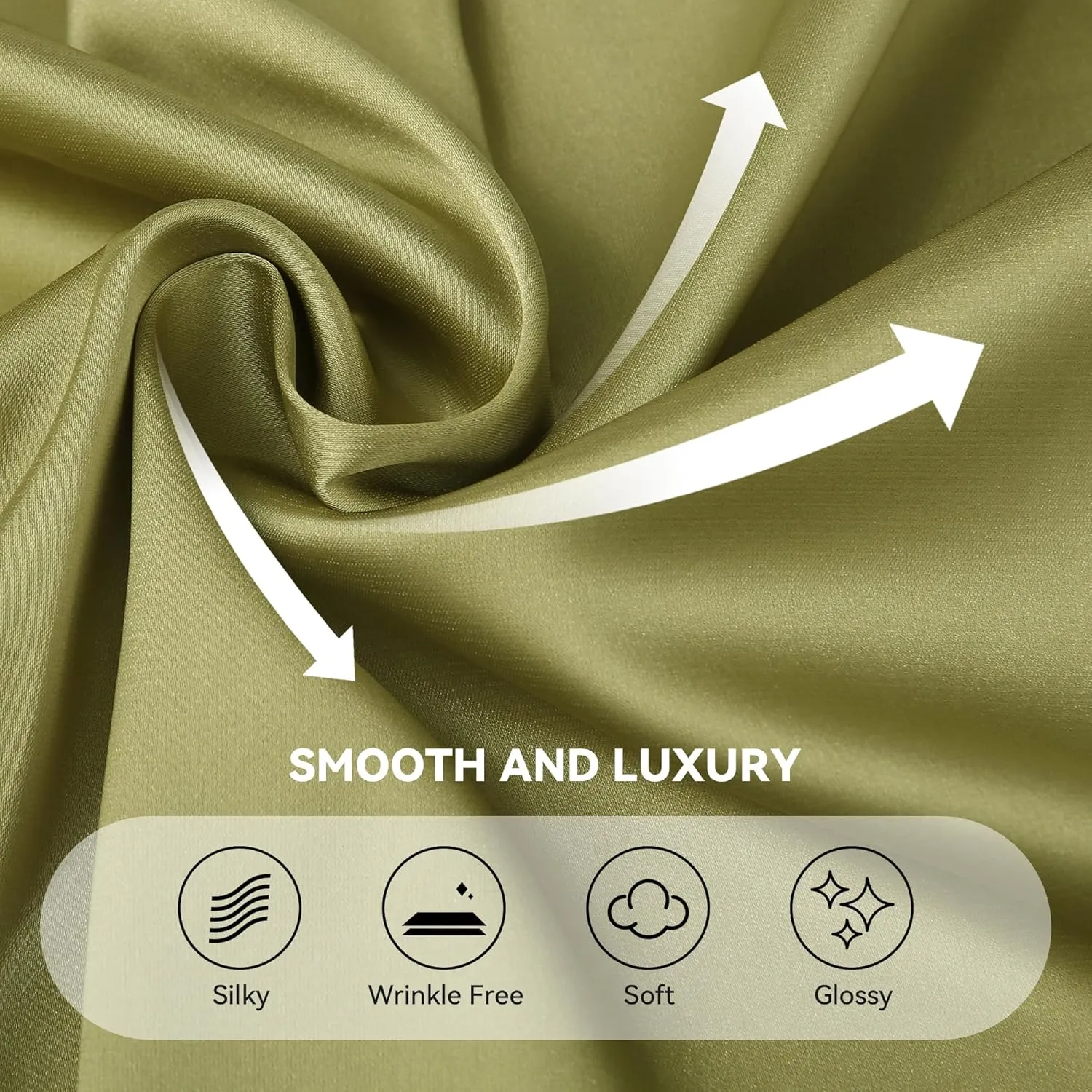 Eabel.C Women's Satin Silk V Neck Button Down Shirts Long Sleeve Casual Business Shirt Dress Blouses