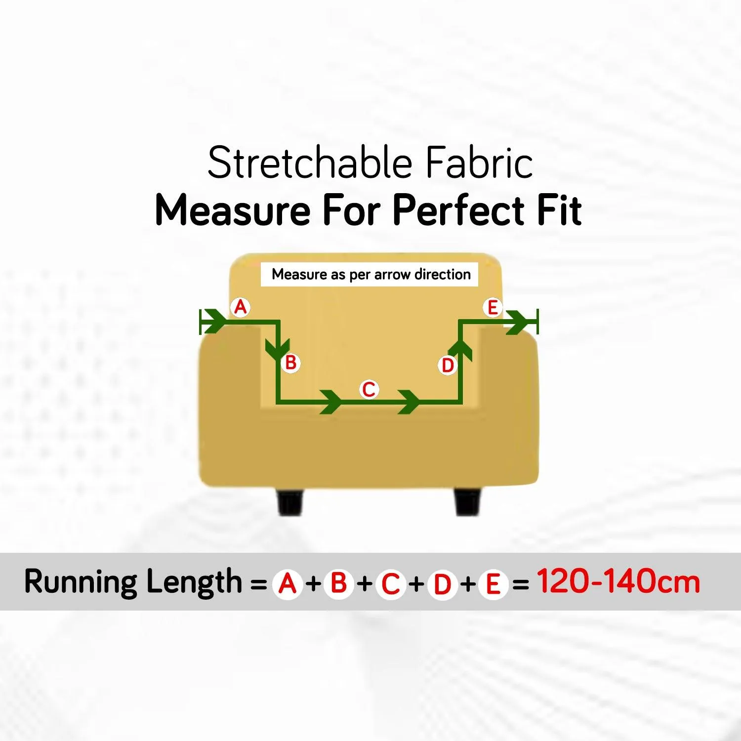 Elastic Stretchable Sofa Cover, Sand Brown