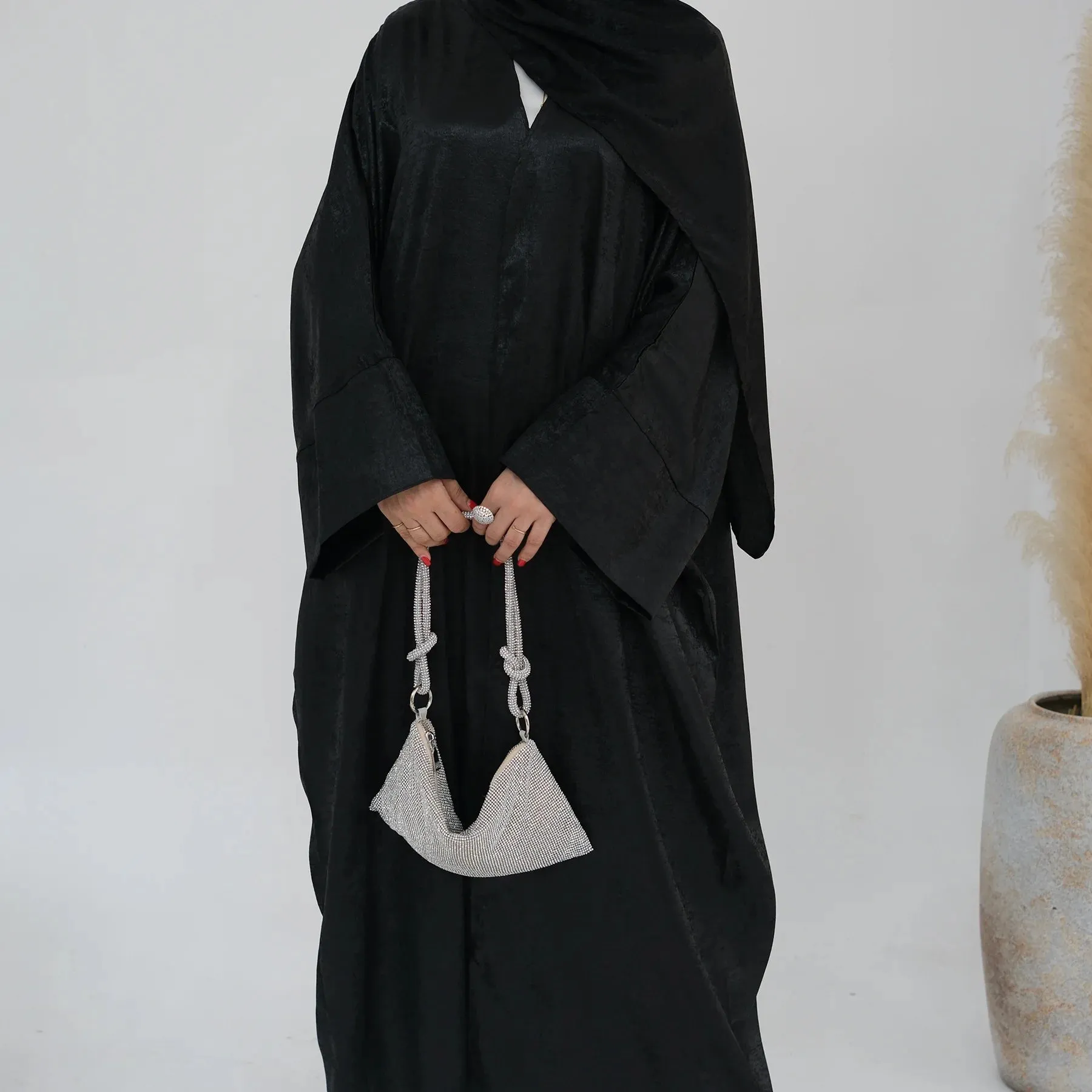 Elegant Robe Arabic Kimono Open Abaya