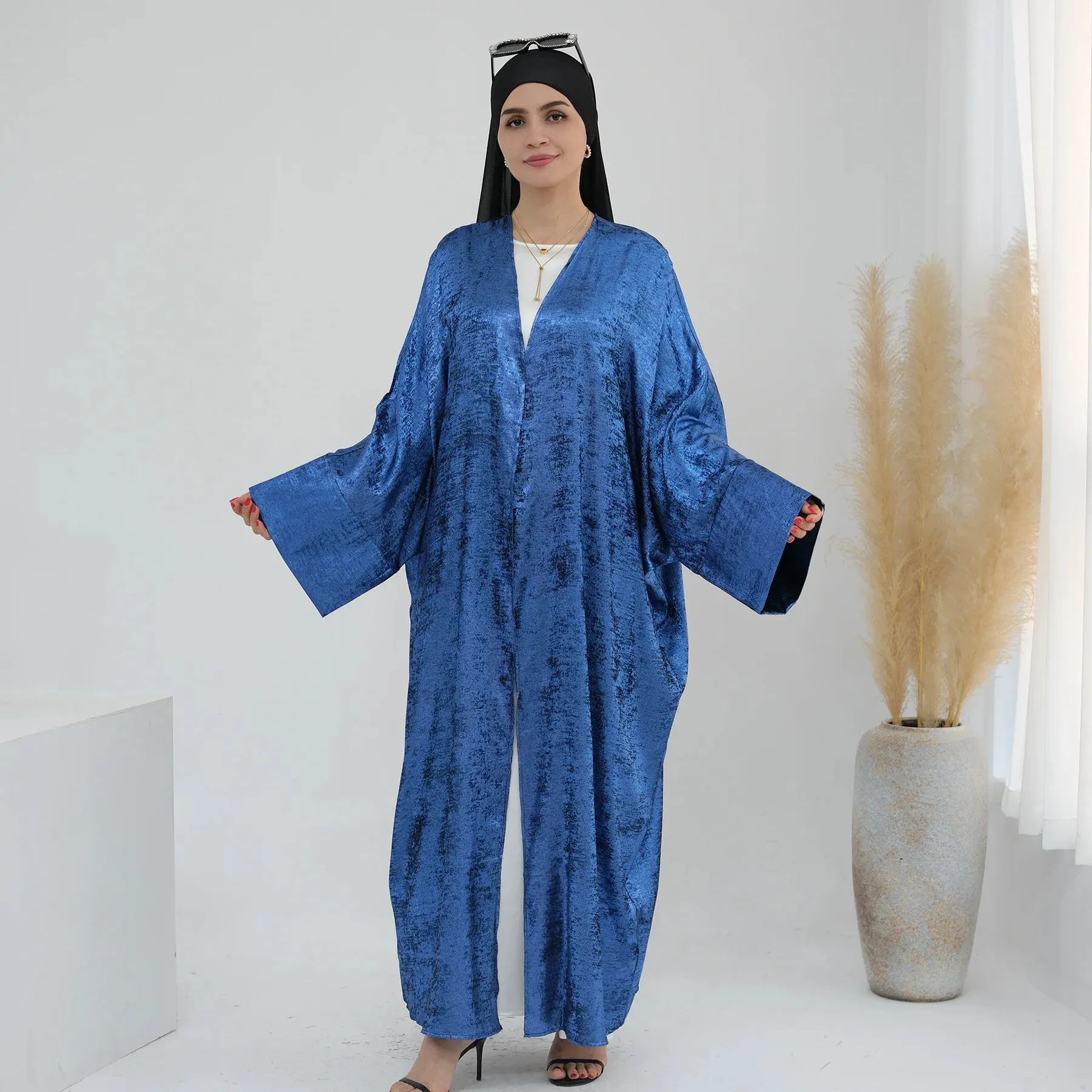 Elegant Robe Arabic Kimono Open Abaya