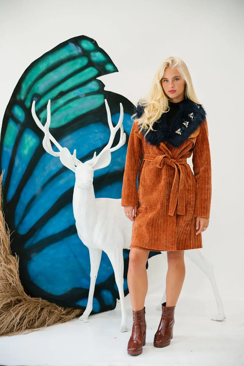 FIREFLIES COAT WITH FUR