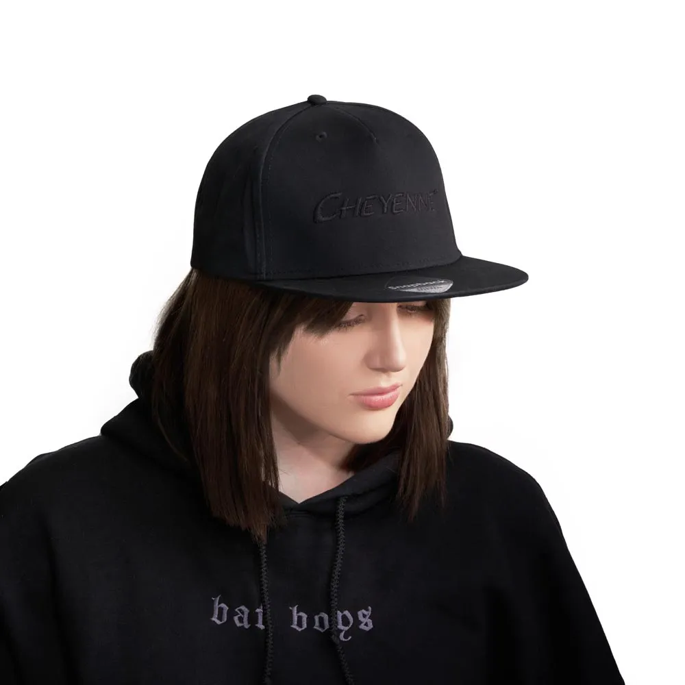 Free Gift - Cheyenne Flat Brim Snapback Hat — Black