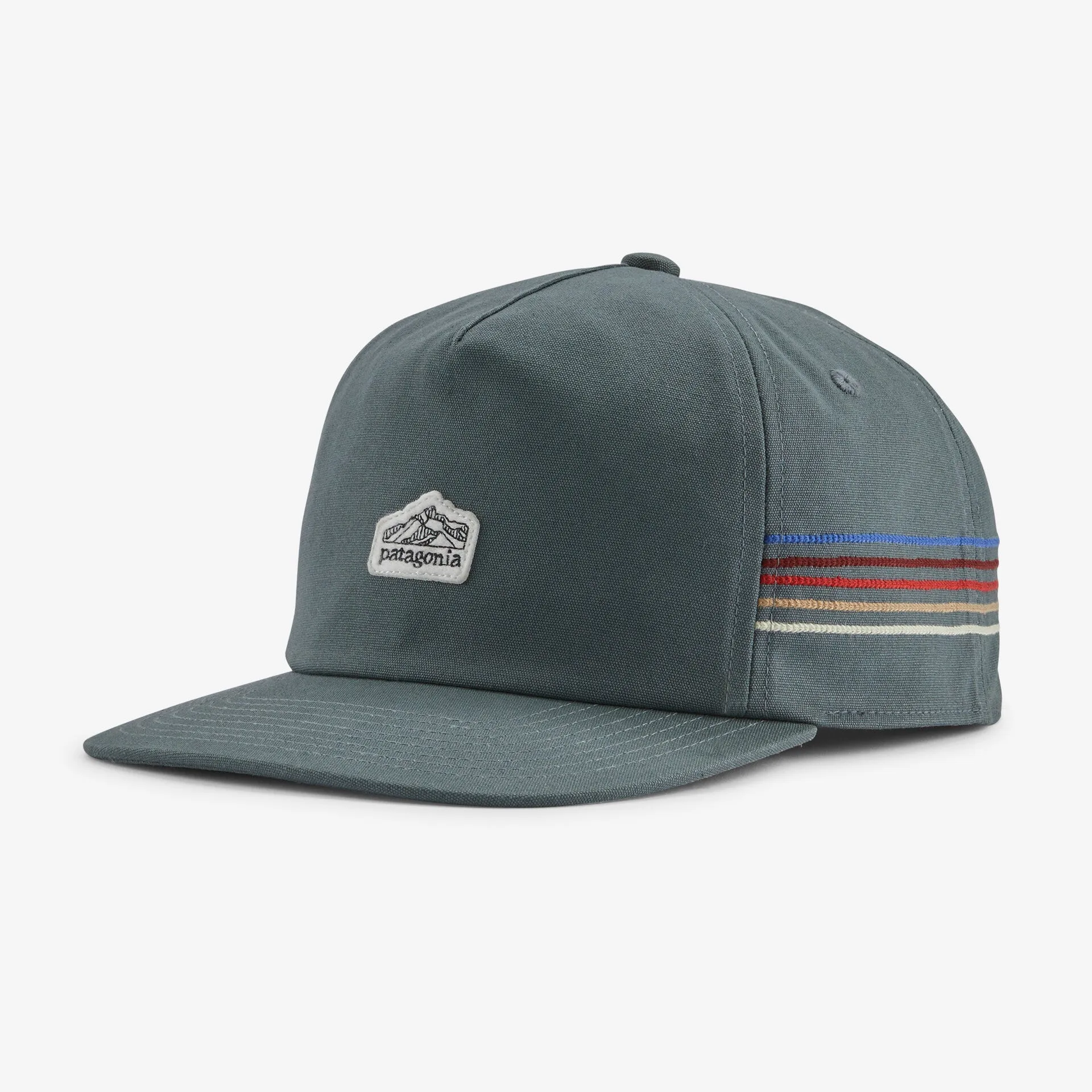 Funfarer Line Ridge Stripe Patagonia Logo Cap, Nouveau Green