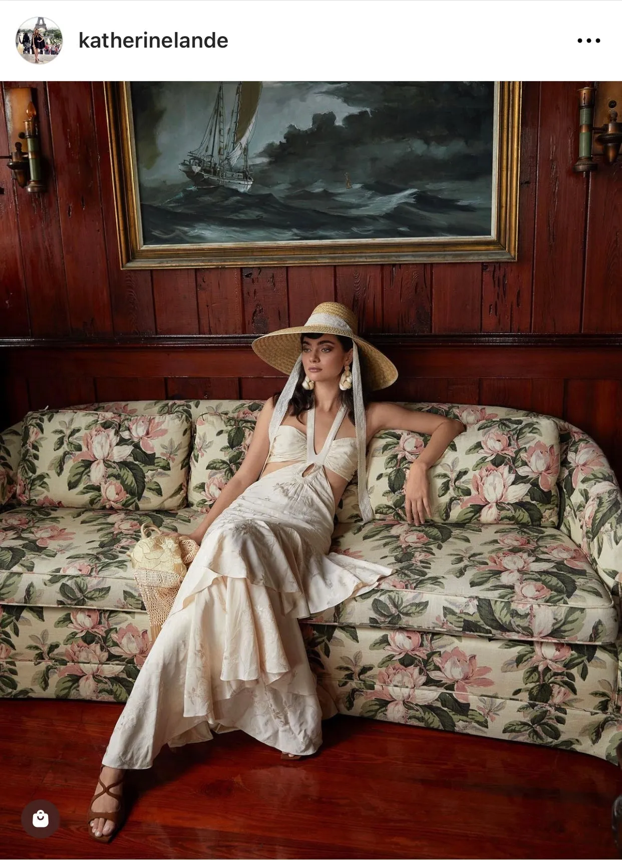 Geranium Sun Hat - Long Red Grosgrain Ribbon