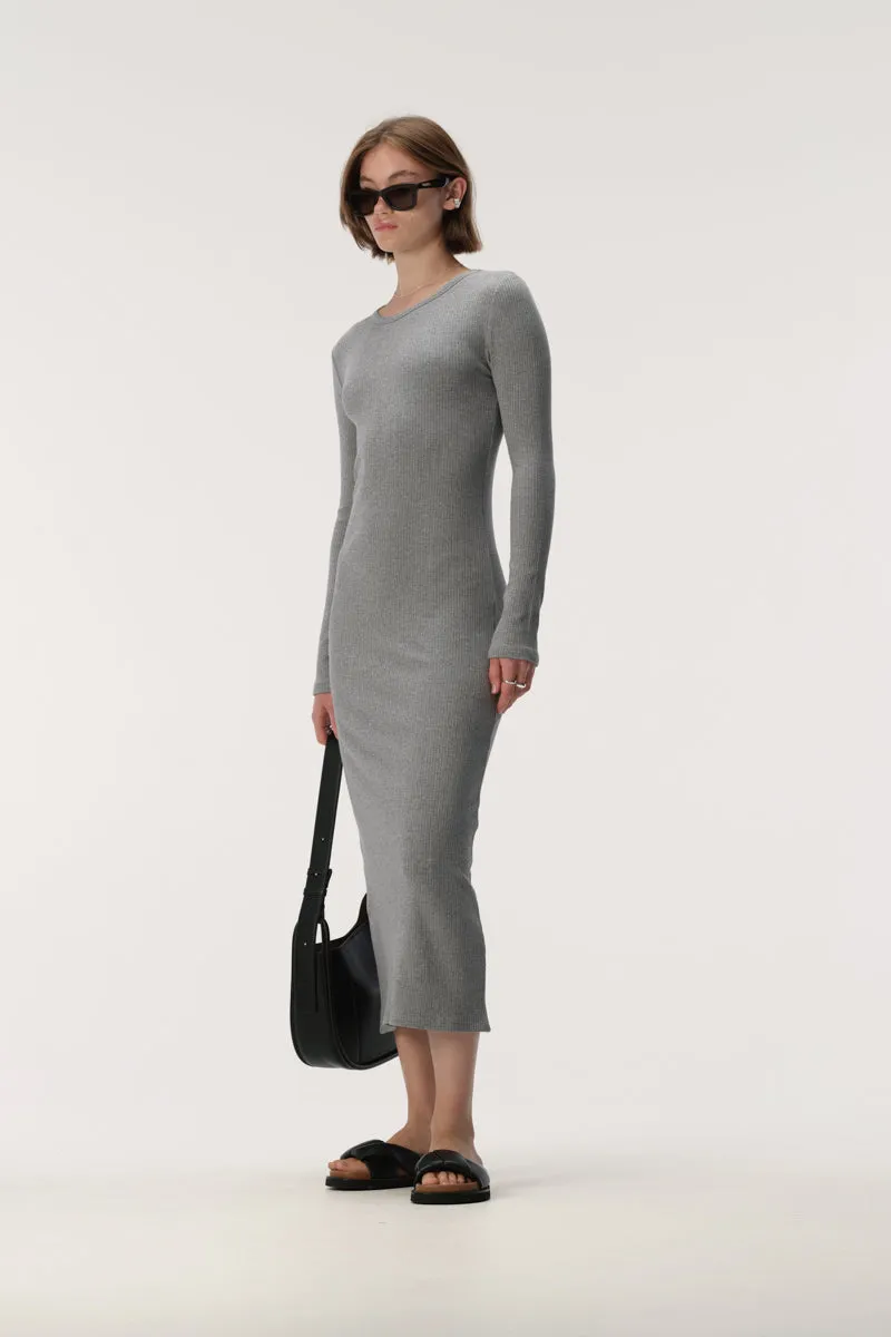 Ines Dress Charcoal Marle