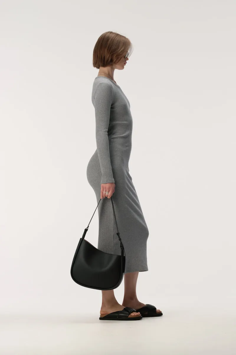 Ines Dress Charcoal Marle