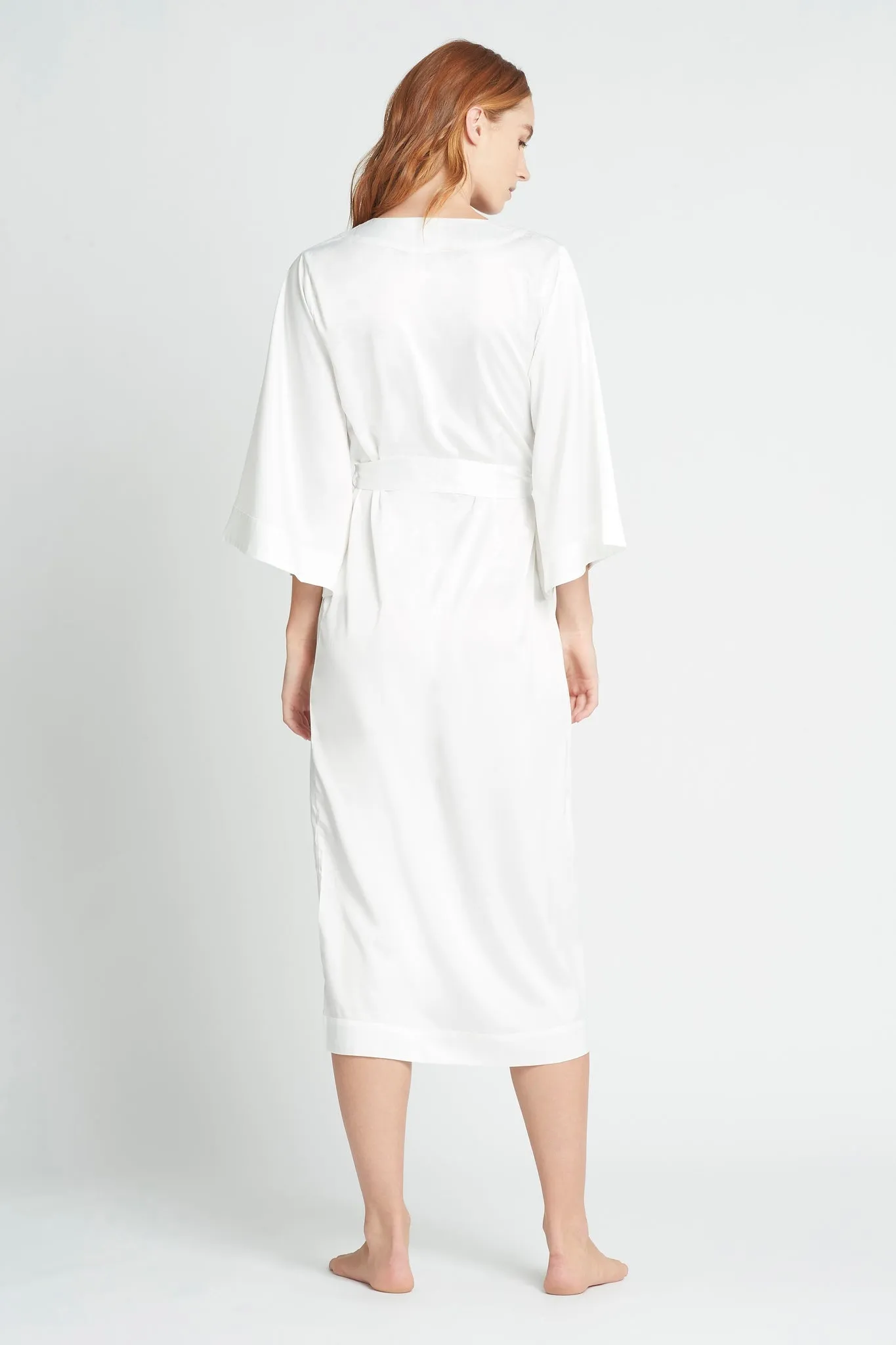 Jasmine Long Robe - White