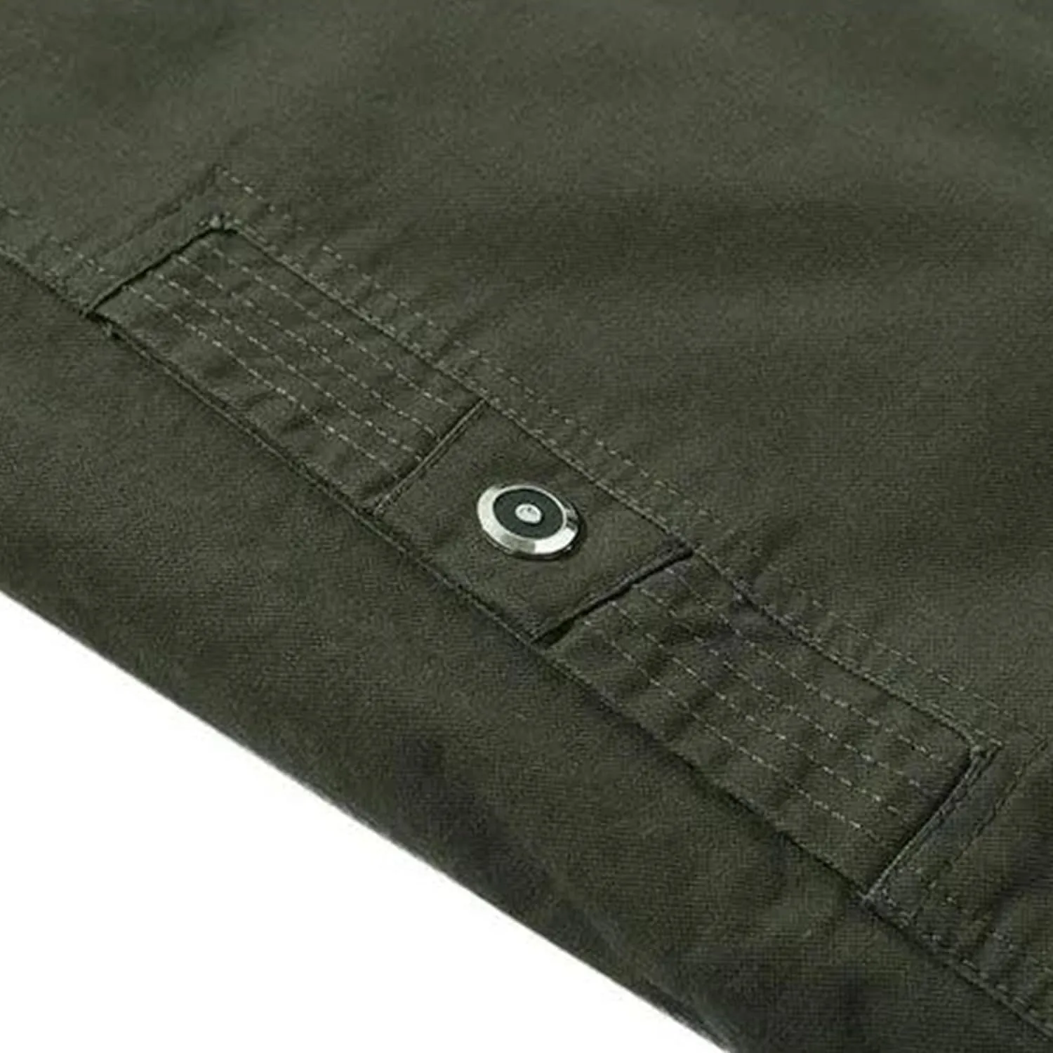 JEShifangjiusu Men's Washed Cotton Military Jacket Lightweight Casual Field Coat Windbreaker Utility Bomber Jackets Outwear