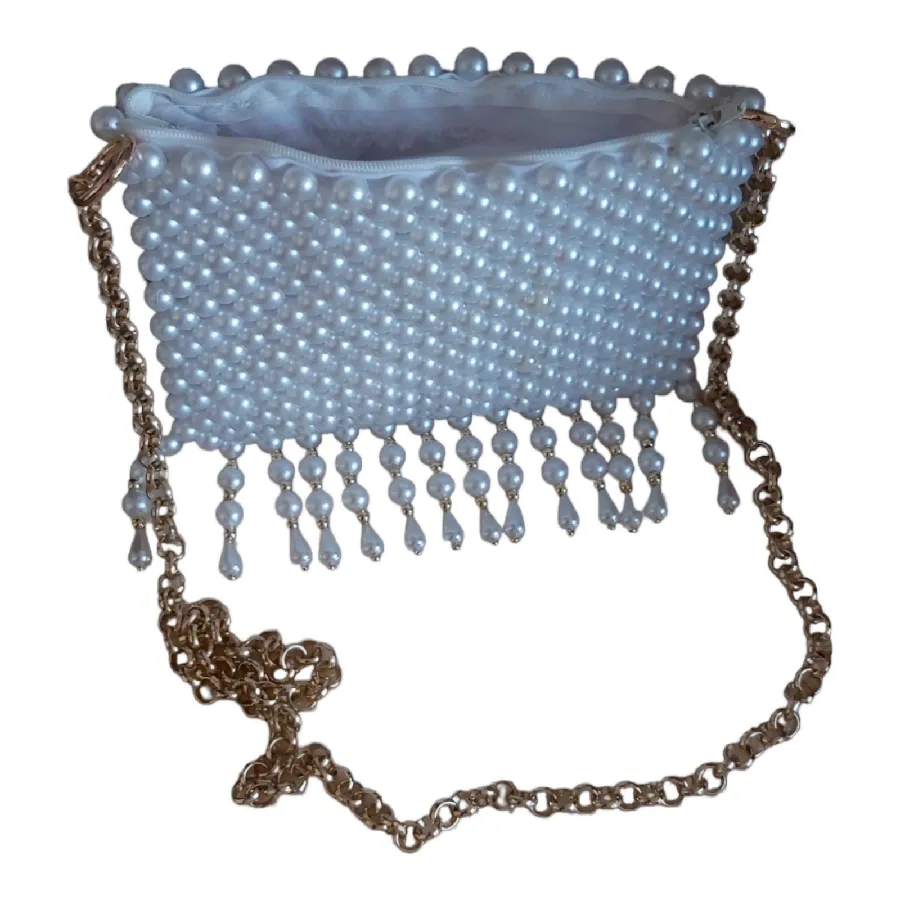 Le Caro Craft White Cross Bag For Woman