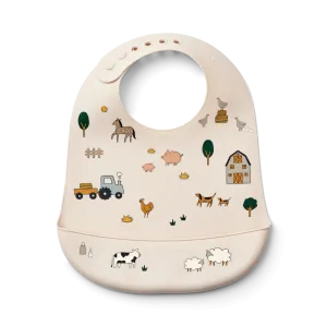 Liewood Tilda Printed Bib 2-Pack | Farm /Sandy