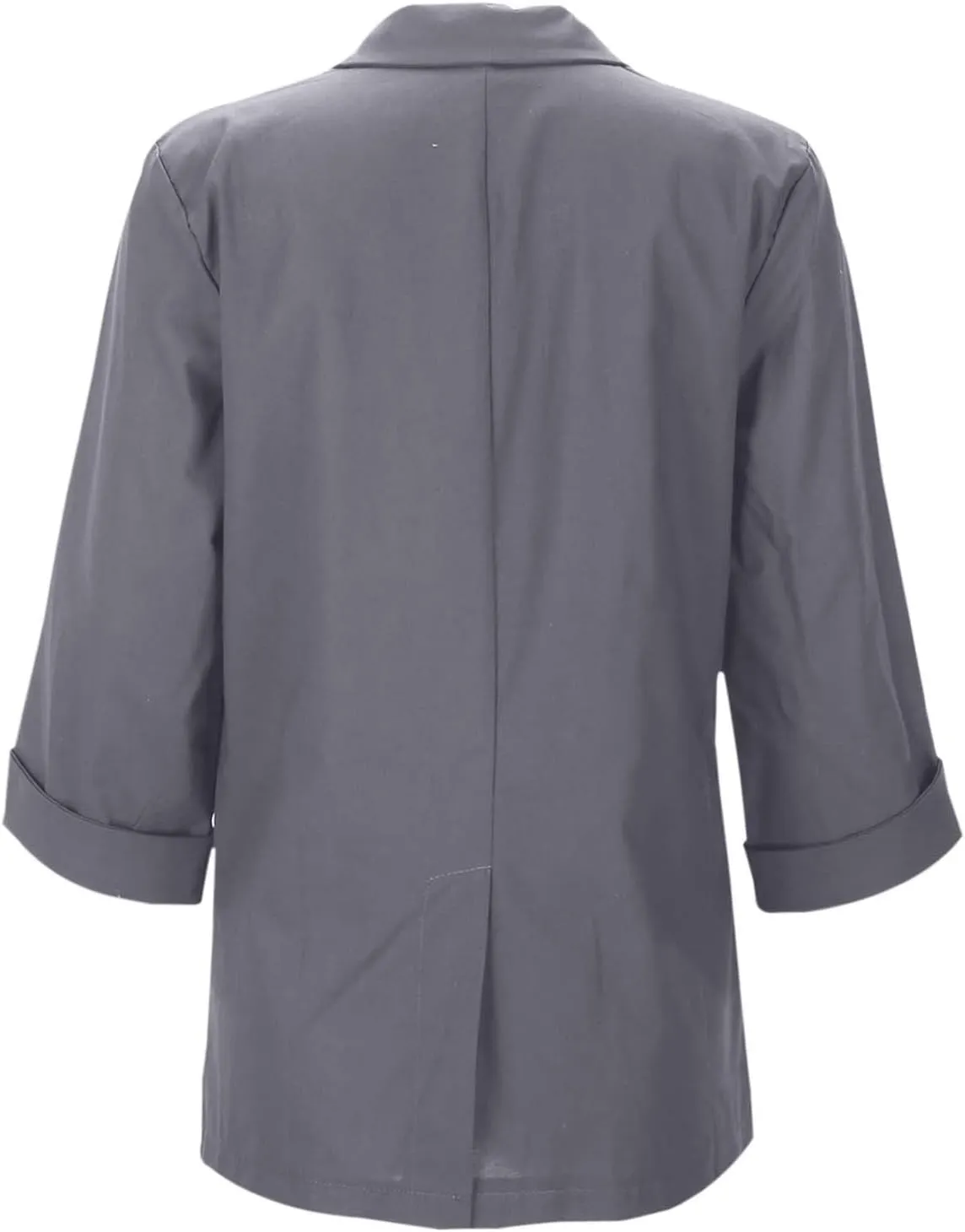 Linen Blazer Women Casual Solid 3/4 Sleeve Suit Blazer Notch Lapel One Button Suit Coat Jackets Loose Casual Blazers