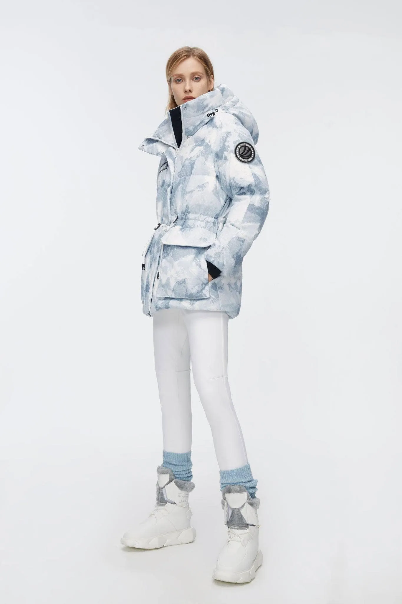 Mid-Length Goose Down Jacket With Hood