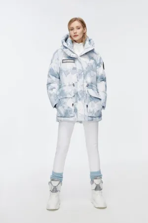 Mid-Length Goose Down Jacket With Hood