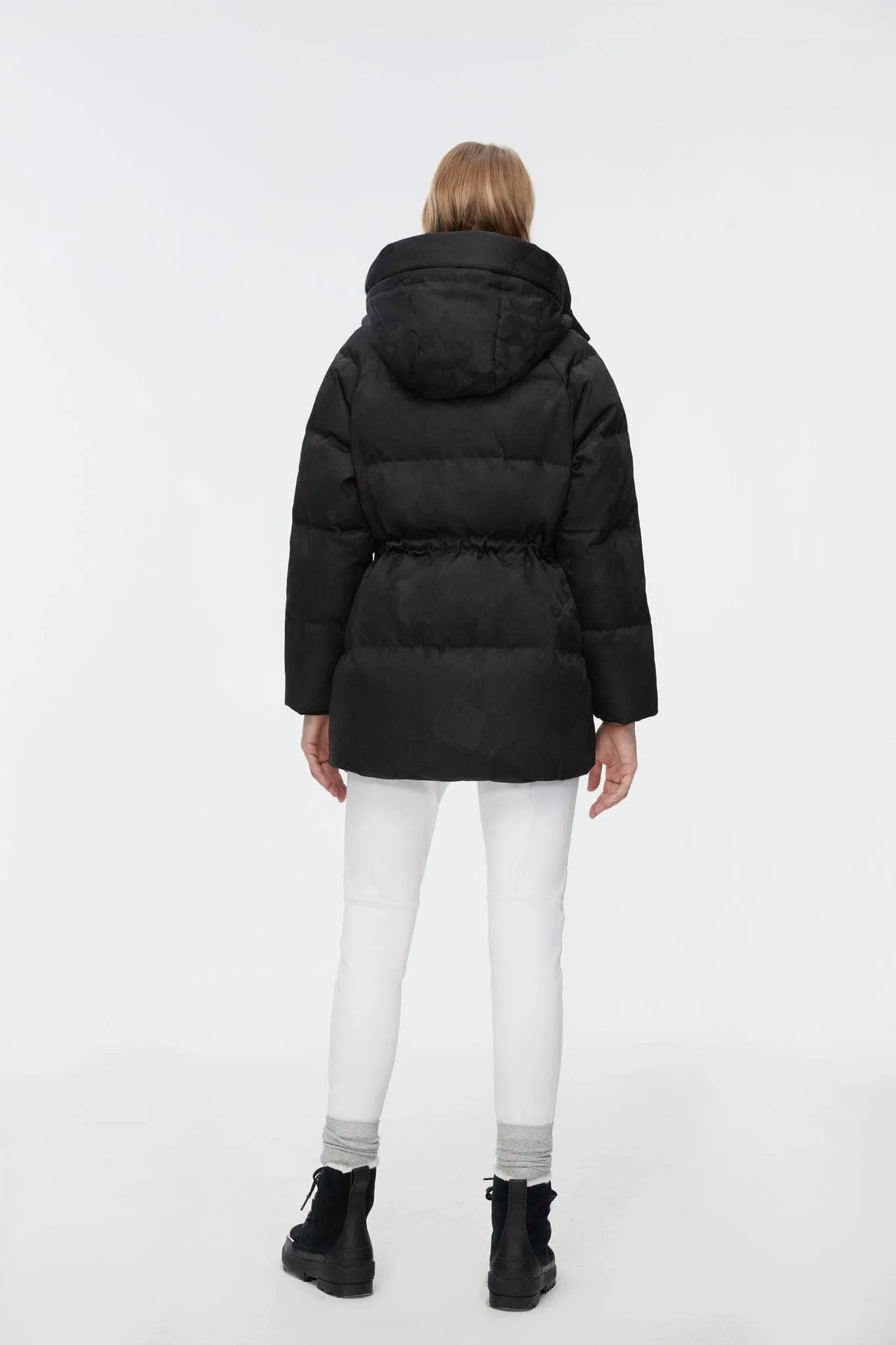 Mid-Length Goose Down Jacket With Hood