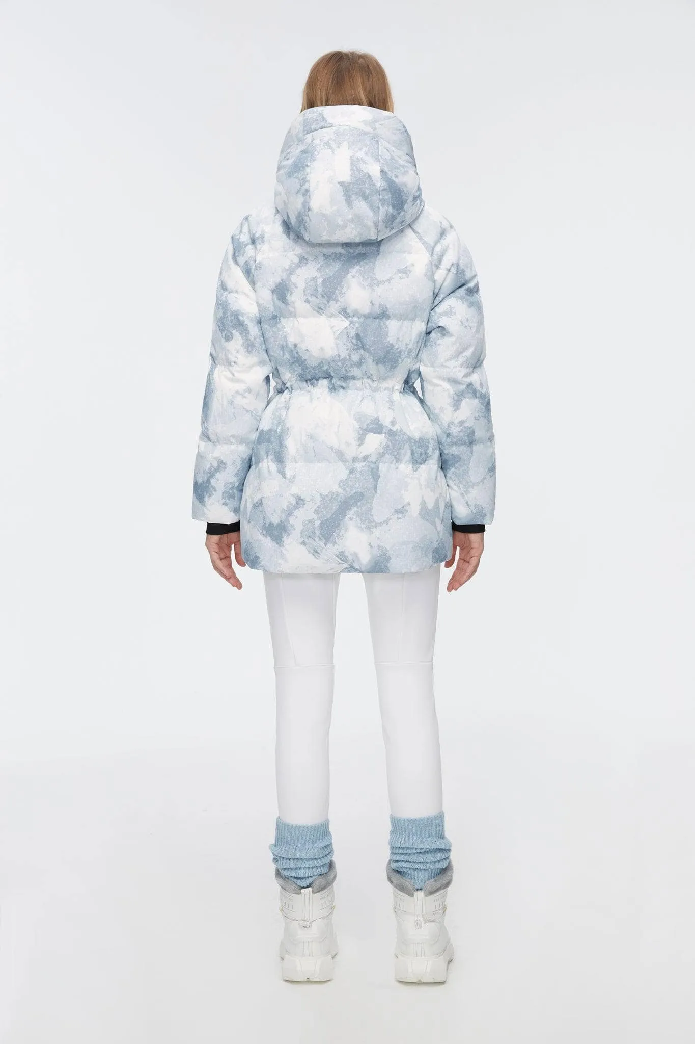 Mid-Length Goose Down Jacket With Hood