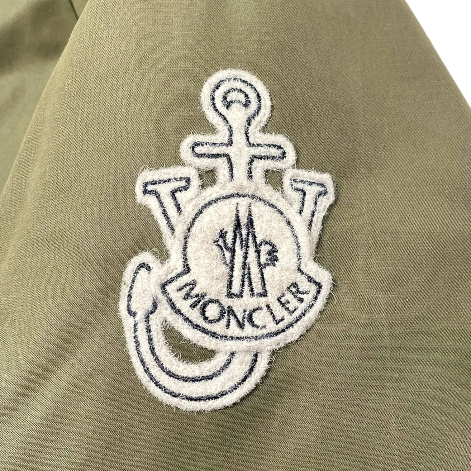 Moncler Holyrood Short Down Jacket Khaki Green Pre-Owned