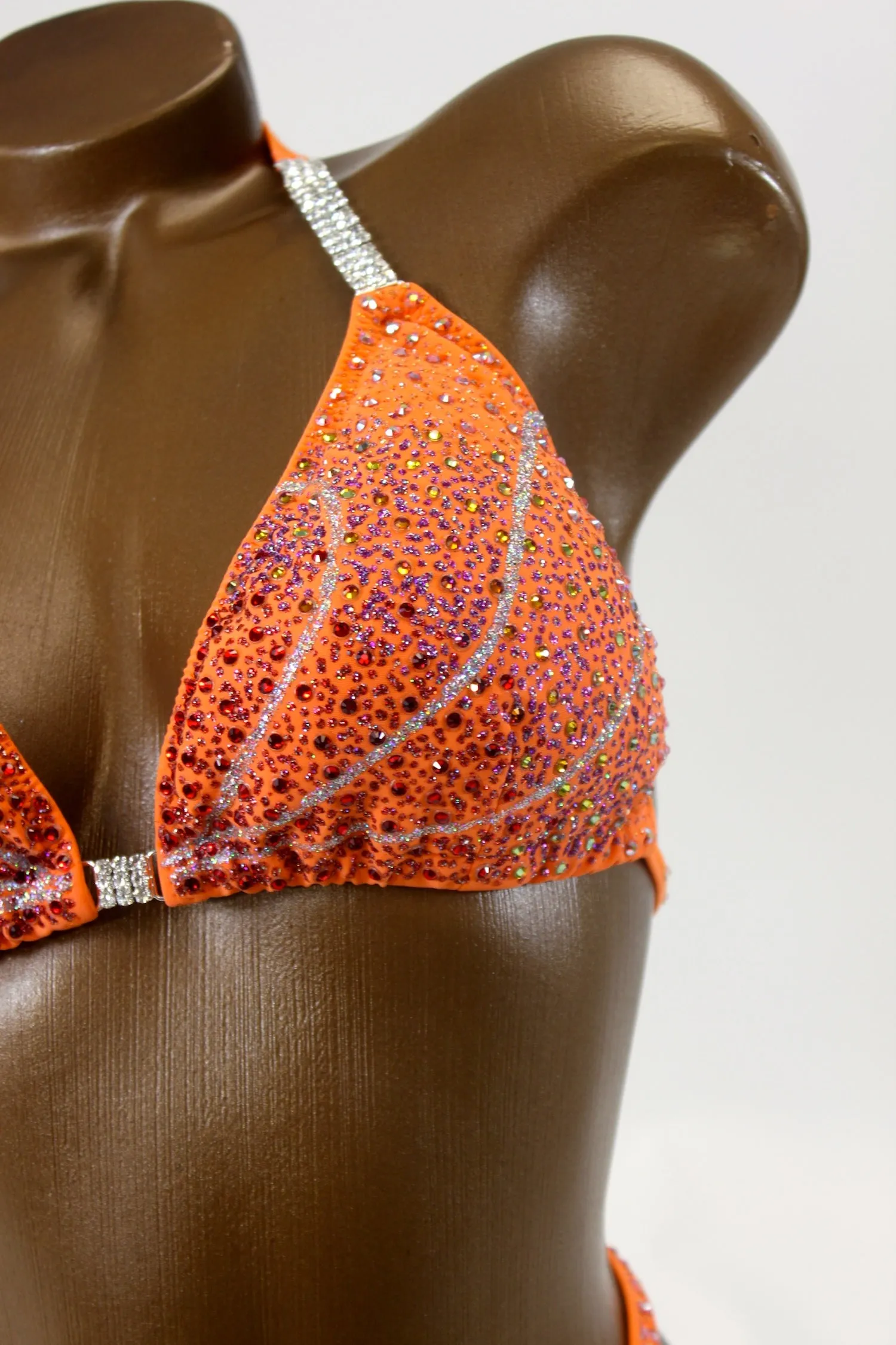 Orange Ombre Figure Competition Suit