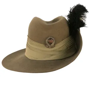 Original African Post WWII Era Sudanese Armed Forces Slouch Hat With Plume