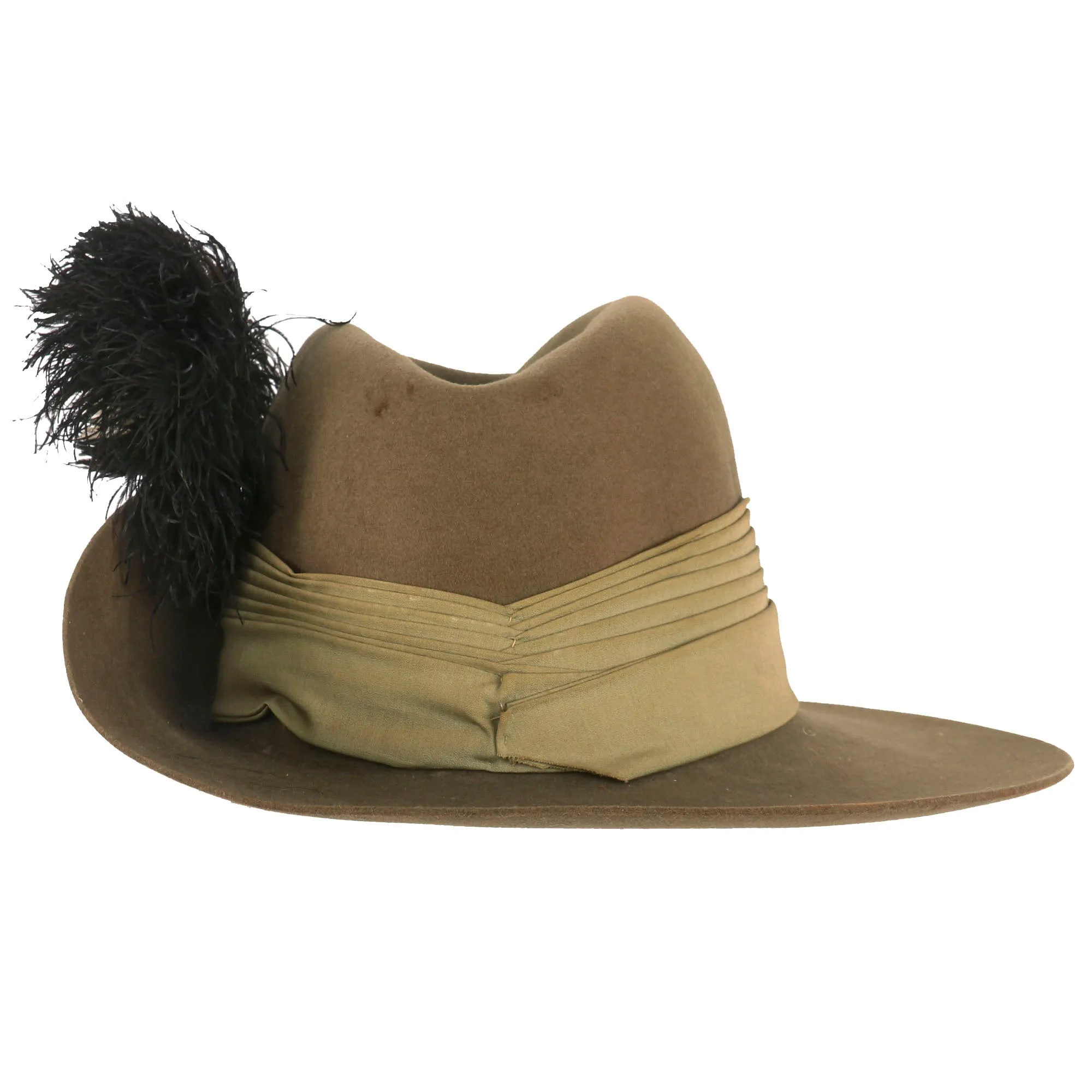 Original African Post WWII Era Sudanese Armed Forces Slouch Hat With Plume