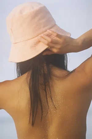 Peach Terry Wave Bucket Hat