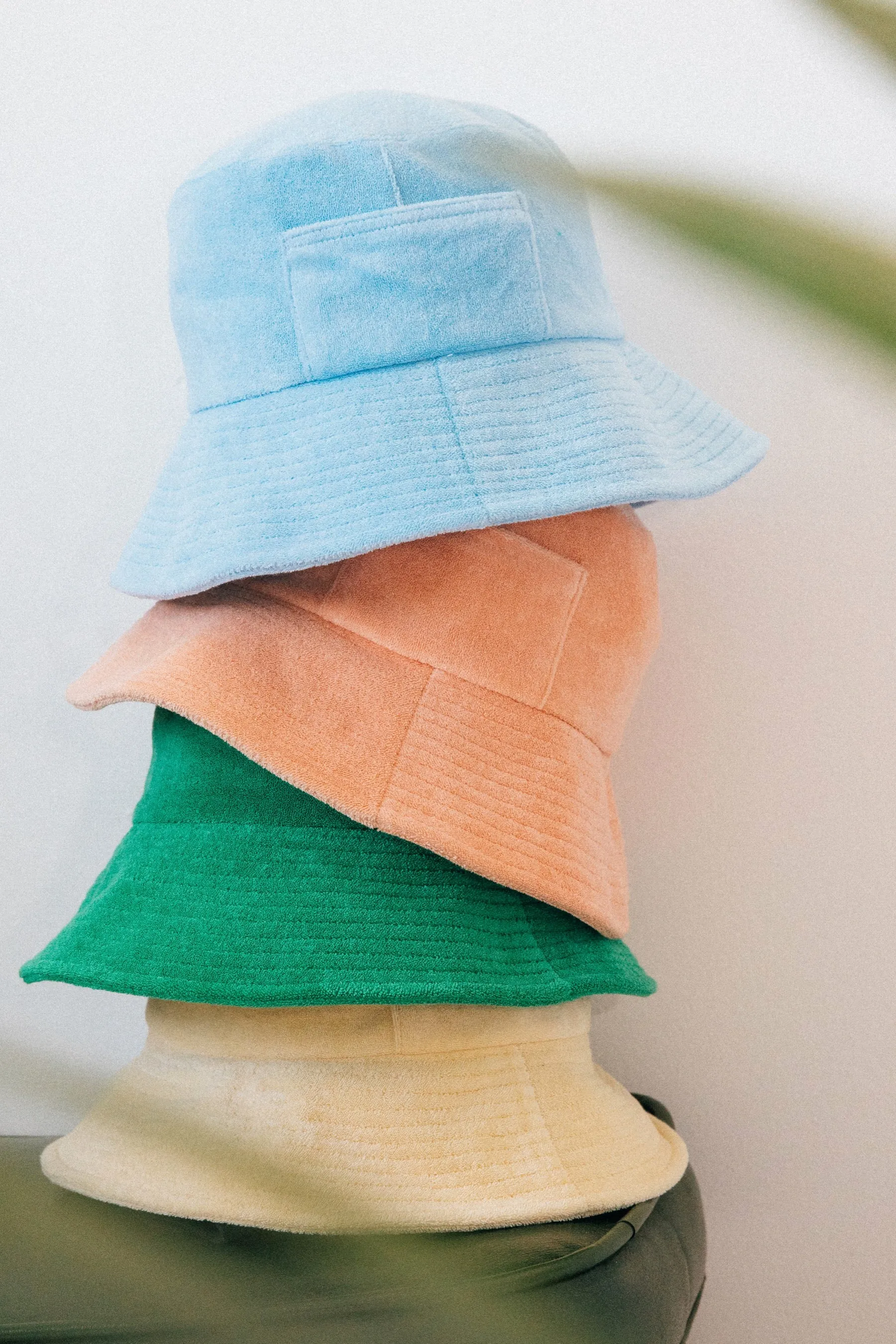 Peach Terry Wave Bucket Hat