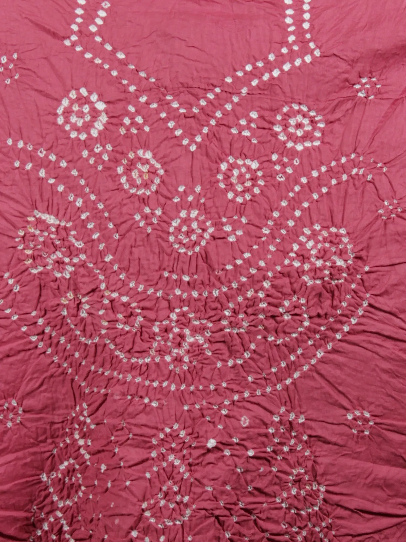 Pink Teal Green White Hand Tie & Dye Bandhej Suit Salwar Dupatta (Set of 3)  - S16281263