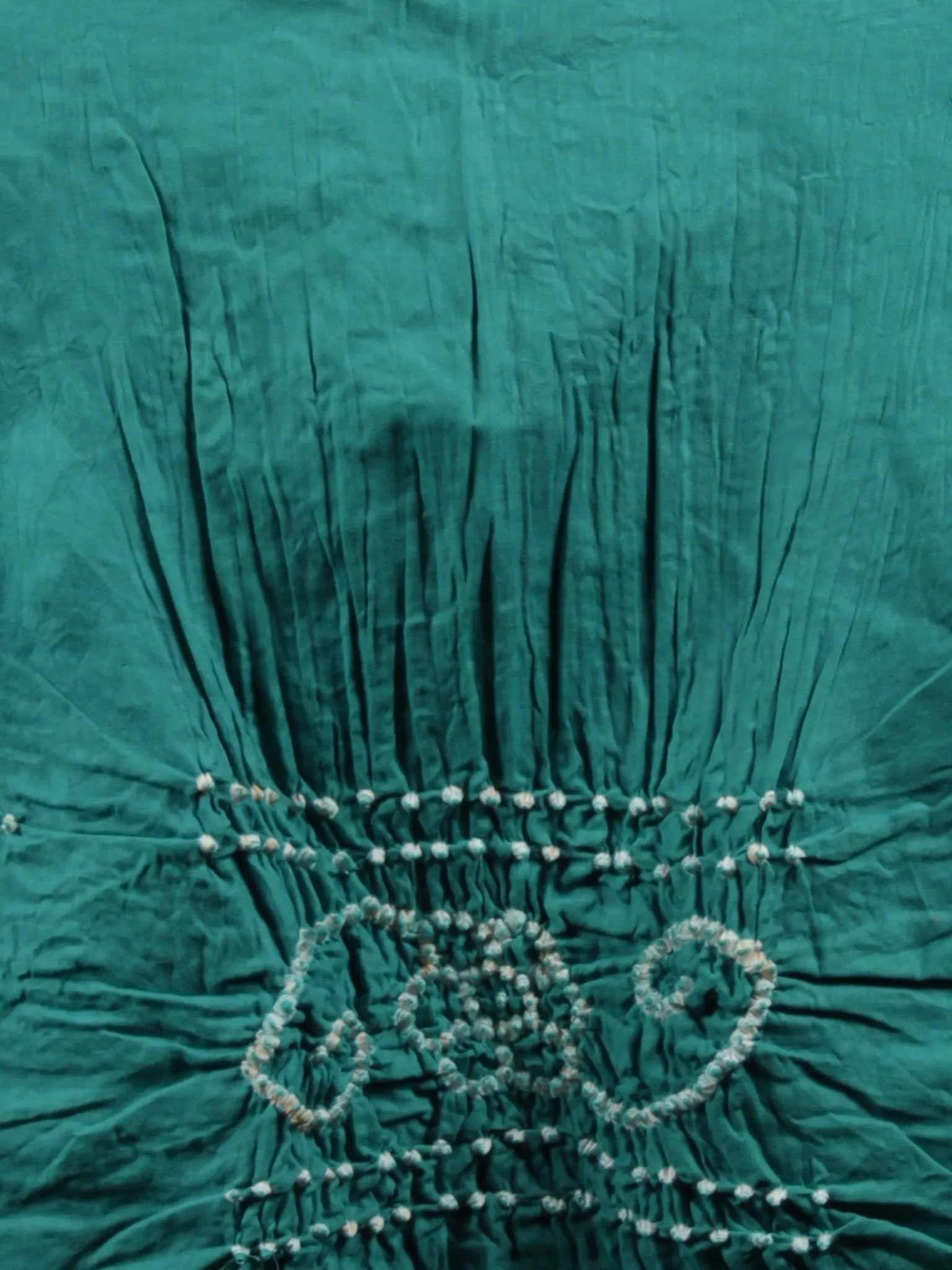 Pink Teal Green White Hand Tie & Dye Bandhej Suit Salwar Dupatta (Set of 3)  - S16281263